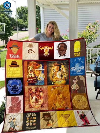 Indiana Jones Fleece Blanket, Indiana Jones Blanket, 80S Movies Blanket, Indiana Jones Merch, Birthday Gifts, Movie Lovers Fan Gifts