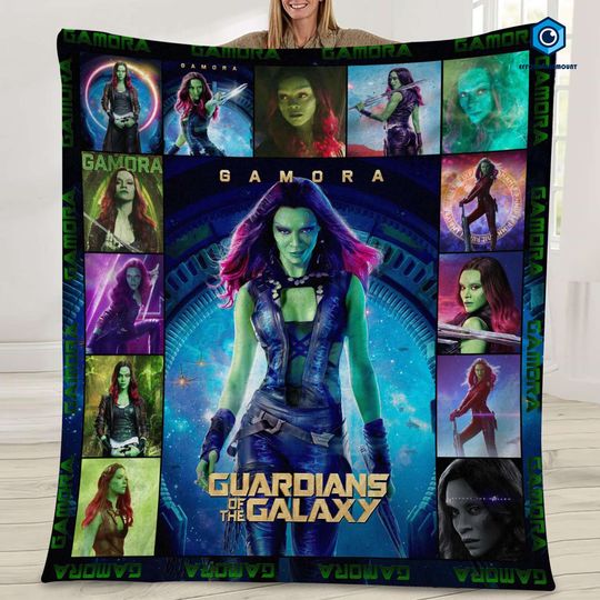 Gamora Guardians Of The Galaxy Fan Fleece Blanket | Gamora Lovers Blanket | Birthday Gift | Home Decor | Throw Blanket for Bed