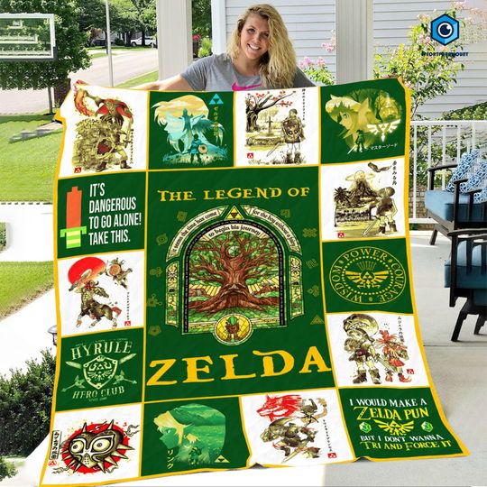 The Legend of Zelda Tears Of The Kingdom Fleece Blanket, Personalized Legend Of Zelda Throw Blanket For Couch Sofa, Birthday Gifts