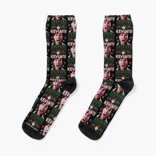 kevin It Is Christmas Scream Socks