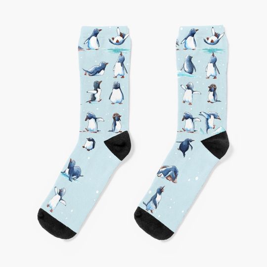 Gentoo penguins colony Socks