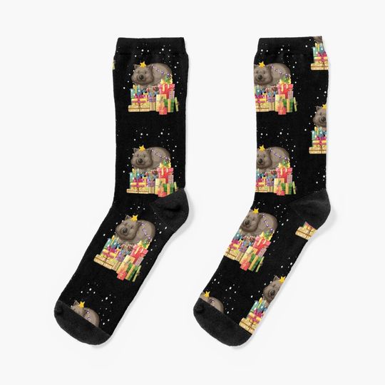 Wombat Australia Christmas Winter Ugly Christmas Xmas Sweater Socks