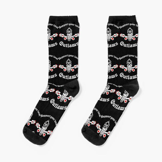 Outlaw mc Support Gift Halloween Day, Thanksgiving, Christmas Day Socks