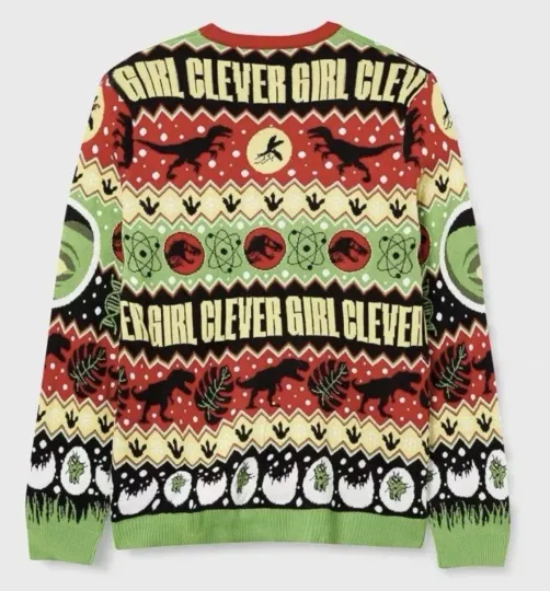 M  (UK) Jurassic Park Christmas Ugly Xmas jumper sweater by Numskull