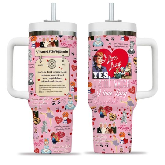 I Love Lucy 40oz Tumbler, I Love Lucy Tumbler Cup, I Love Lucy Stainless Tumbler, I Love Lucy Fan Gift Set, I Love Lucy Sitcom Fan