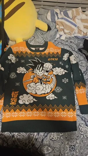 Men’s Dragon Ball Z Goku Ugly Christmas Sweater Large