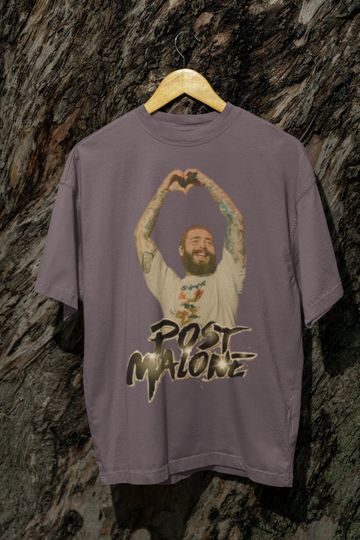 Post Malone Heart Gesture Graphic Tee - Fun and Playful Design of the Hip-Hop Icon - Perfect Shirt for Music Lovers and Pop Culture Fans