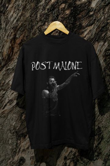 Post Malone Concert Shirt , Live Performance Music Tee ,Retro Vintage Style Posty Graphic T-Shirt  Unique Gift for Music Fans