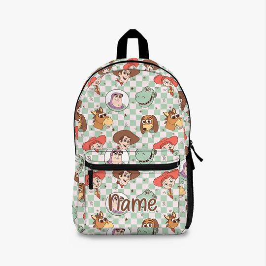 Custom Name Toy Story Backpack, Toys Backpack for kids, unisex, Disney Backpack