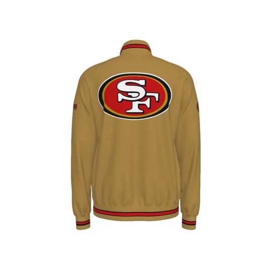 49ers gold rush  Raglan-Sleeve Stand Collar Jacket