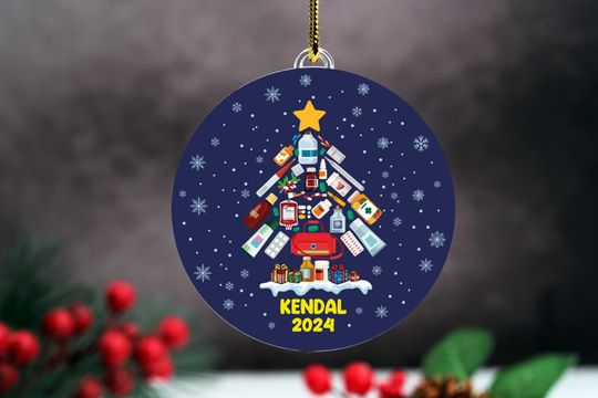 Christmas Ornament for Medical Assistant Office Staff,Custom Nurse Name Ornament,Doctor Gifts,2024 Christmas Ornament,Healthcare Worker Gift