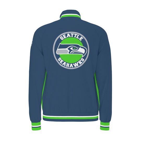 SEATTLE SEAHAWKS  Raglan-Sleeve Stand Collar Jacket
