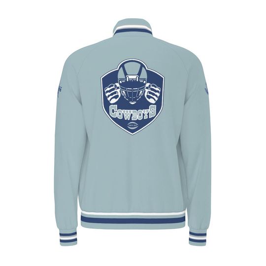 Dallas CowBoys Slight blue Raglan-Sleeve Stand Collar Jacket