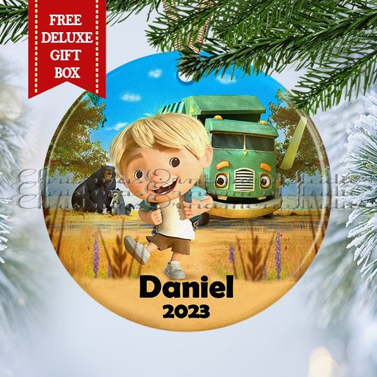 Trash truck Christmas Ornament -  Kids Christmas present- Boys ornament