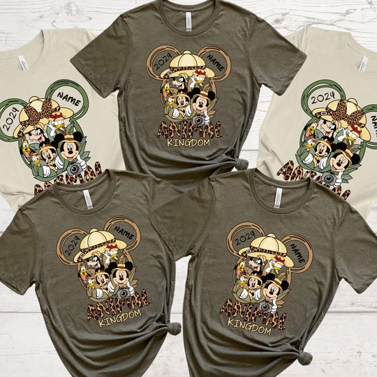 Custom Disney Trip Shirt, Animal Kingdom Family Shirt, Mickey Safari Shirt,  Animal Kingdom Matching Shirts, Safari Family Matching Shirts