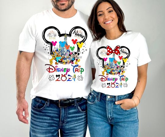 Custom Disney 2024 Shirts, Disney Family Shirts, Disney Vacation T-shirt, Disney Couple Shirt, Disney Matching Shirts, Disney Trip