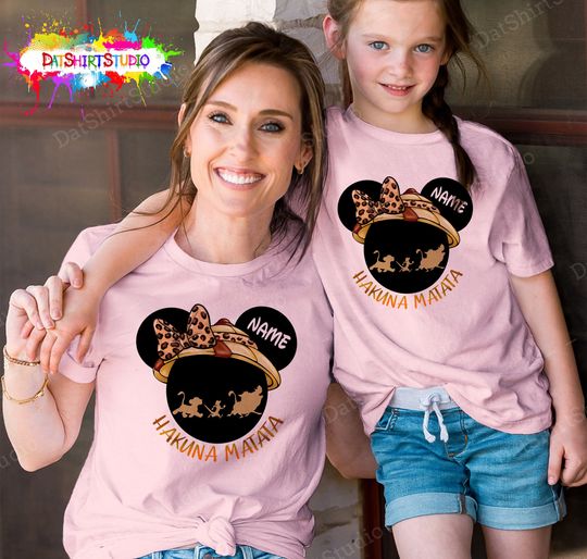 Hakuna Matata Colorful Shirts, Animal Kingdom Personalized Shirts, Disney Safari Shirts with Custom Text, Animal Kingdom Matching