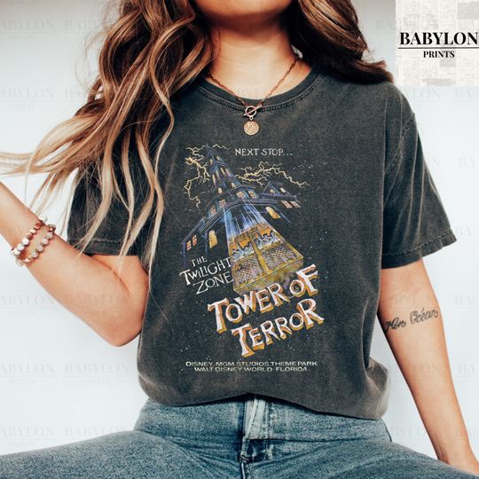Vintage Tower Of Terror Shirt, Disney Rides Shirt, Disneyworld Disney Tee, Hollywood Studios Shirt Twilight Zone Tee, Disney Vacation Shirt