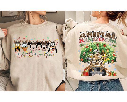 Disney Mickey and Friends Animal Kingdom Christmas Lights shirt, Wild About Christmas Shirt, Disneyland Matching Shirt, Magic Kingdom