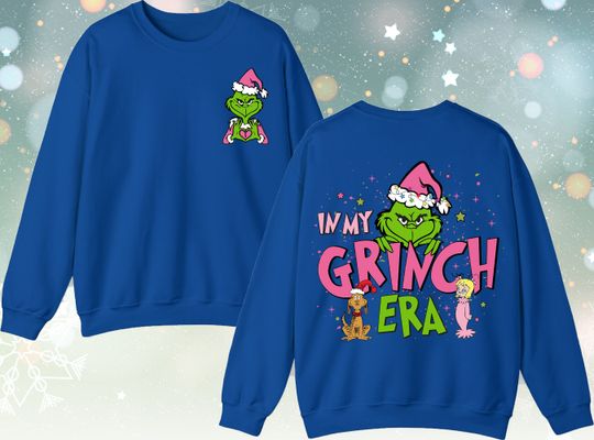 Merry Grin Sweatshirt, In My Grich Era Christmas Sweatshirt, funny character Hoodie Sweater, Adult T shirt, Youth Tee, Toddler Tshirt