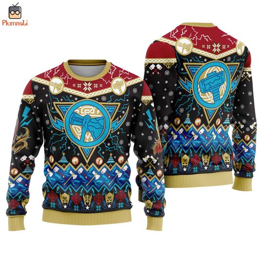 Thor Christmas Ugly Sweater, Thor God Of Thunder Sweater, Superhero Christmas Sweatshirt, Avengers Christmas Shirt, Family Christmas Shirt