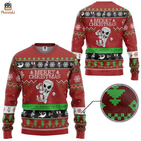 Jack Skellington Ugly Sweater Christmas, The Nightmare Before Christmas Ugly Sweater, Merry Christmas Shirt, Disneyland Christmas Shirt