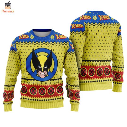 Wolverine Christmas Ugly Sweater, Deapool 3 Christmas Sweatshirt, Superhero Ugly Sweater, Wolverine Ugly Sweater, Christmas Vacation Shirt