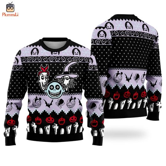 Lock Shock and Barrel Ugly Sweater, The Nightmare Before Christmas Ugly Sweater, Oogie Boogie Shirt, Disneyland Christmas Shirt