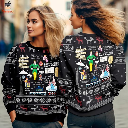 Buddy the Elf Ugly Christmas Sweater, Elf Ugly Sweater, Elf Movie Sweater, Christmas Movie Sweatshirt, Family Christmas Shirt