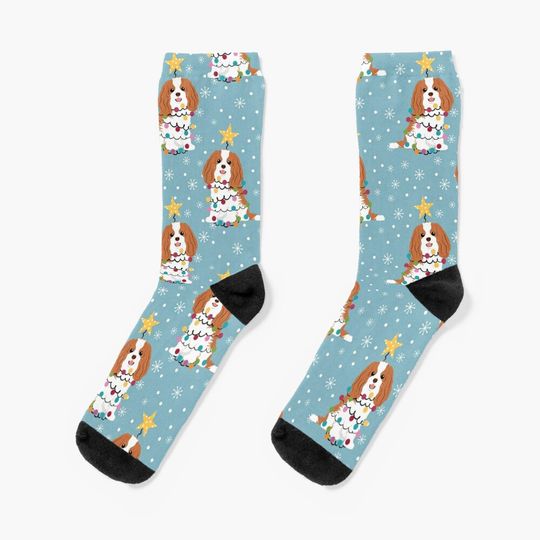 Cavalier King Charles Spaniel Christmas Tree Socks