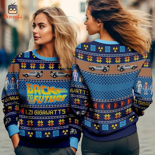 Back To The Future Ugly Christmas Sweater, Marty McFly Emmett Brown Sweatshirt, Chirstmas Family Shirt, Christmas Party Shirt