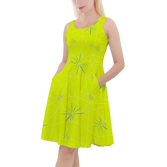 Joy Inside Out Inspired - Disney Inspired Skater Dress With Pockets in Xs - 5XL - RUSH AVAIL!