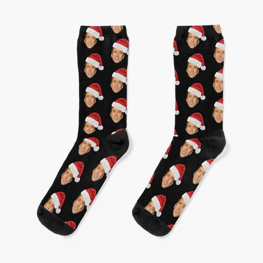 Santa Nicolas Cage Claus Socks