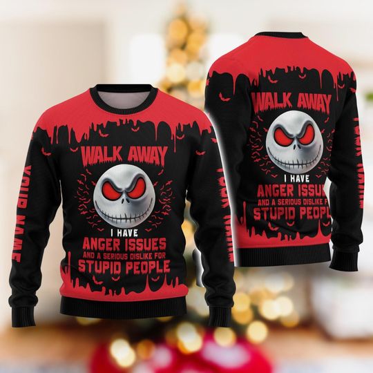 Jack Skellington Nightmare Christmas Sweater, Family Disney Christmas Shirt, Christmas Vacation, Movie Christmas Sweater Shirt