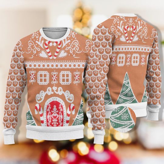 Gingerbread House Ugly Christmas Sweater, Cookies Christmas Family Shirt, Christmas Crewneck, Holiday Gifts, Gingerbread Shirt