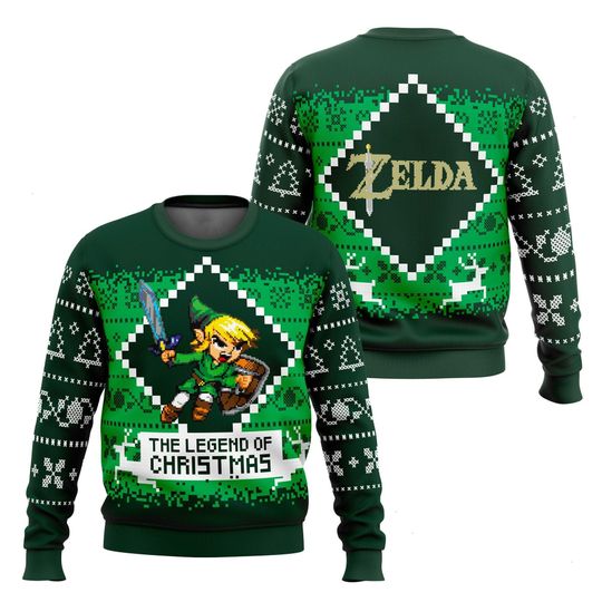 The Legend Of Zelda Santa Sweater, Princess Ugly Sweater, Zelda Korok Shirt, Tears Of The Kingdom, Christmas Gift For Men And Women