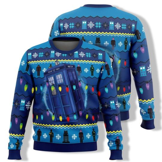 Doctor Who Ugly Christmas Sweater, Tenth Doctor Christmas Shirt, Tv Series Ugly Sweater Shirt, Holiday Christmas Sweater For Men Women