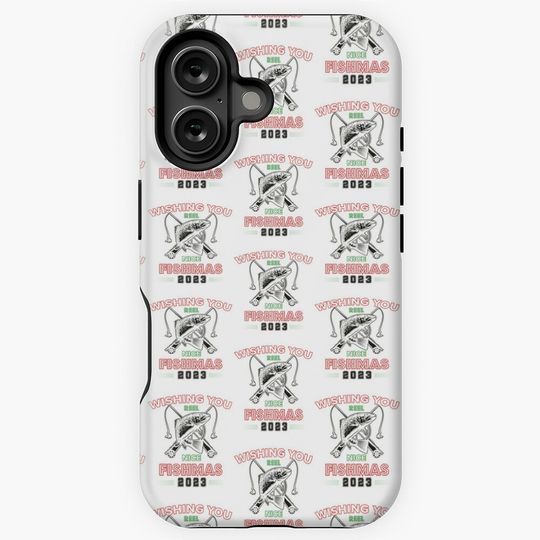 Wishing You Reel Nice Fishmas Funny Bass Fishing Christmas iPhone Case