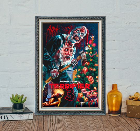 Terrifier 3 Movie Poster, Terrifier (2024) Classic Horror Movie Poster, High Quality Canvas Cloth Poster