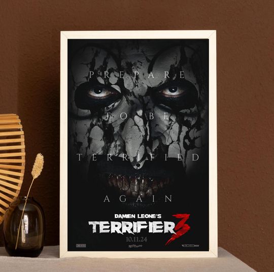 Terrifier 3 Movie Poster / Film Fan Collectibles / Wall Art / Canvas Poster Gifts