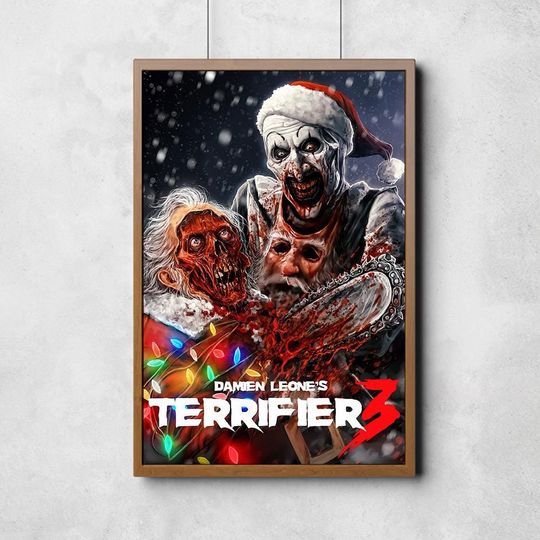Terrifier 3 Movie Poster | Vintage Art Print | Wall Art | Room Decor | Canvas Print Gifts
