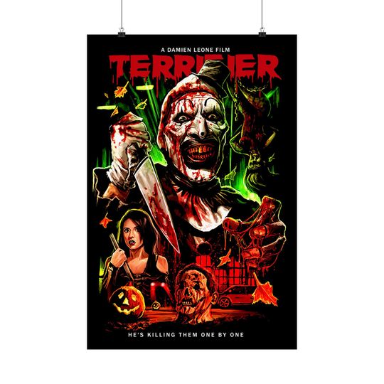 Terrifier matte movie poster featuring Art the Clown | High quality paper