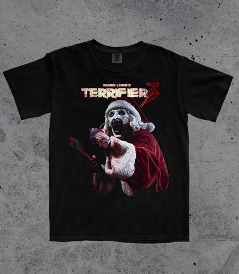Terrifier 3 T Shirt, Art The Clown, Vintage Style, Horror Shirt, Halloween, Distressed Graphic, Heavy Weight, Comfort Colors