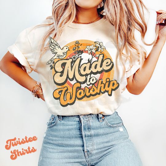 Christian Comfort Colors Shirt - Made To Worship Shirt - Women Christian Religious Tee & Sweatshirt #285