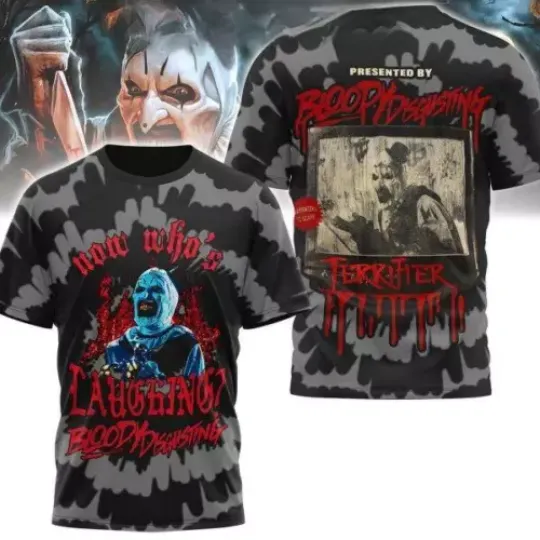 Terrifier 3 Now Who’s Laughing Bloody Disgusting T-Shirt