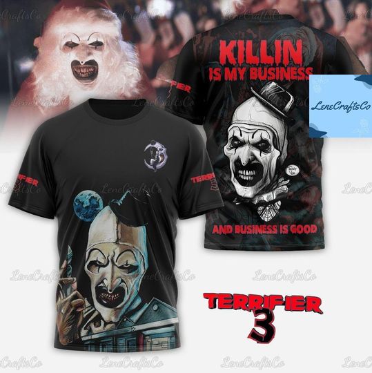 Terrifier 3 Tshirt, Art The Clown Shirt, Horror Movie Fans Hoodie, Scary Character Tee Shirt, Spooky Season , Halloween Gift