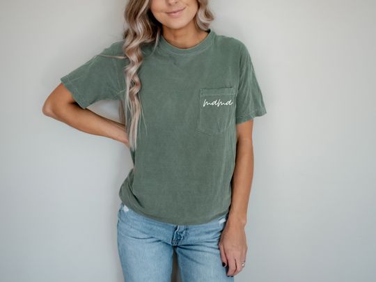 Mama Shirt, Comfort Colors Mama Shirt, Pocket Mama Shirt, Pregnancy Reveal Shirt, Mama Shirt, Mother's Day Tee, Minimalist Mama tee, Blanch
