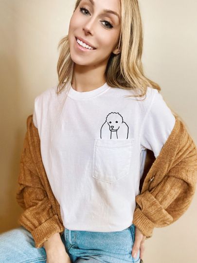 Comfort Color Pocket Poodle dog mom Shirt, Poodle Mom Shirt, Dog Mom Shirt, Dog Lover, Dog Mom Gift, Poodle, Fur Mom