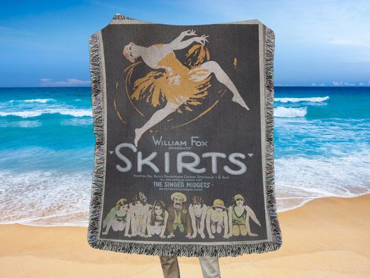 Skirts Movie Poster Blanket, Vintage Movie Poster