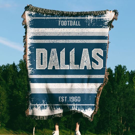 Dallas Knit Blanket, Dallas Woven Print,Picnic Blanket,BlanketWall Tapestry.